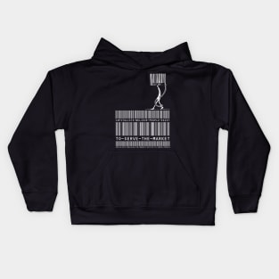 Capitalism Versus Socialism Barcode White Kids Hoodie